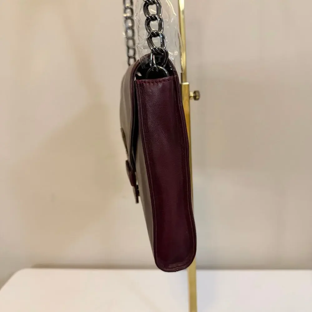 LongChamp x Kate Moss Satchel Handbag Purse Leather Chain Strap Quiet Luxury